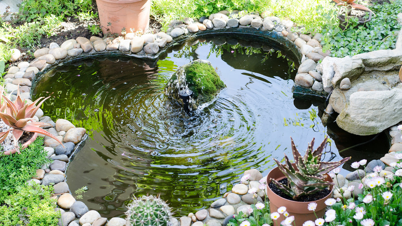 garden fountain