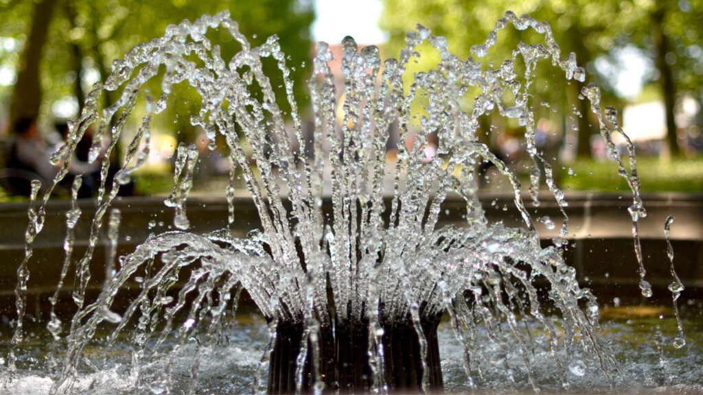 Outdoor water fountains