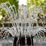 Outdoor water fountains