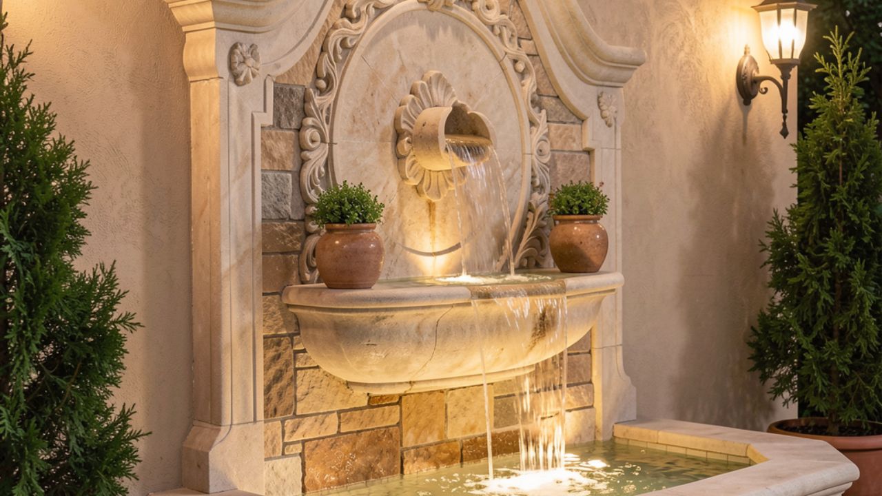 right wall fountain spout