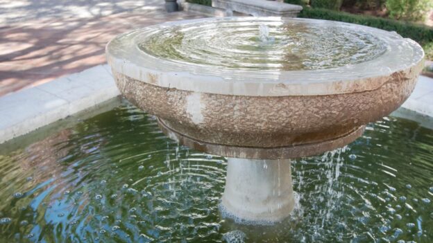 Outdoor water fountain maintenance tips