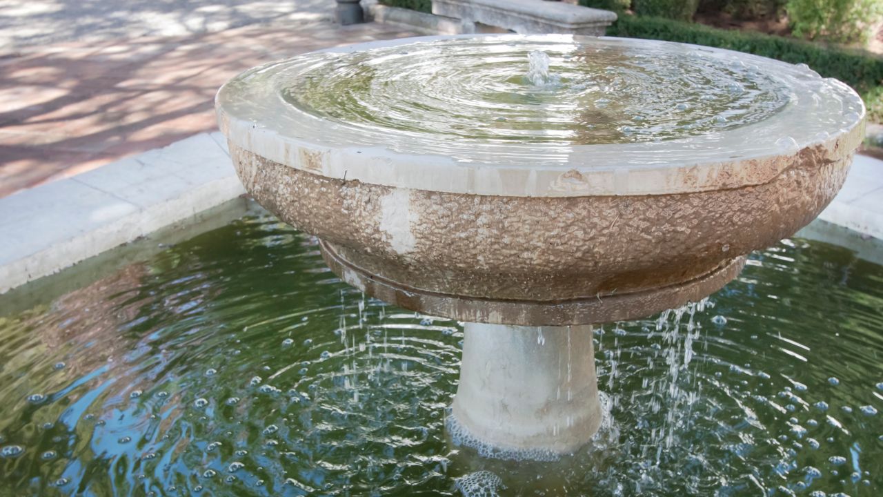 Outdoor water fountain maintenance tips
